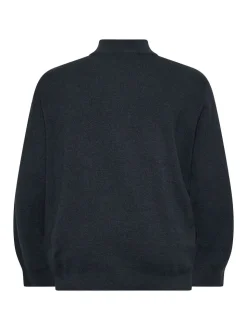 BadRhino Big & Tall Navy Blue Milano Quarter Zip Knit 100% Cotton Jumper