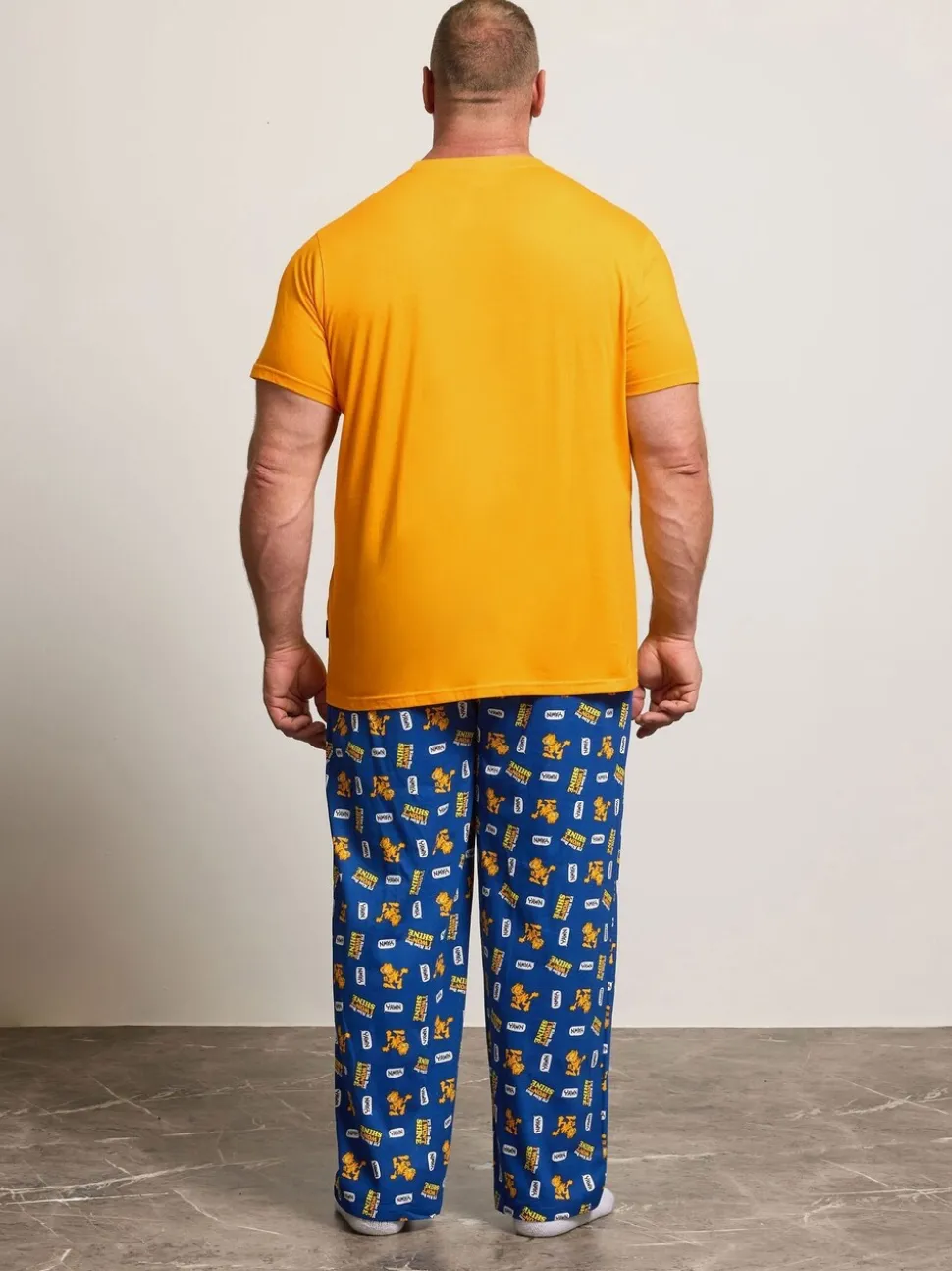 BadRhino Big & Tall Orange Garfield Loungewear Set