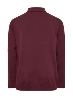 BadRhino Big & Tall Red Mockshirt Half Zip Milano Jumper