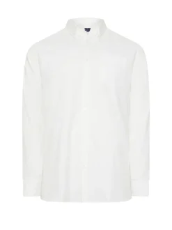BadRhino Big & Tall White Premium Long Sleeve Oxford 100% Cotton Shirt