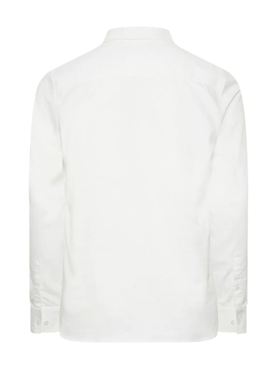 BadRhino Big & Tall White Premium Long Sleeve Oxford 100% Cotton Shirt