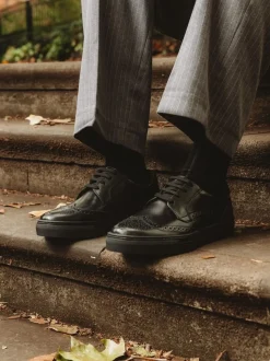 Base London Black Clapton Brogue Trainer
