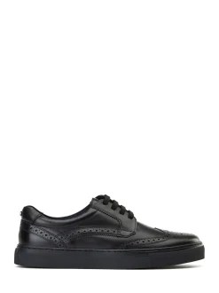 Base London Black Clapton Brogue Trainer