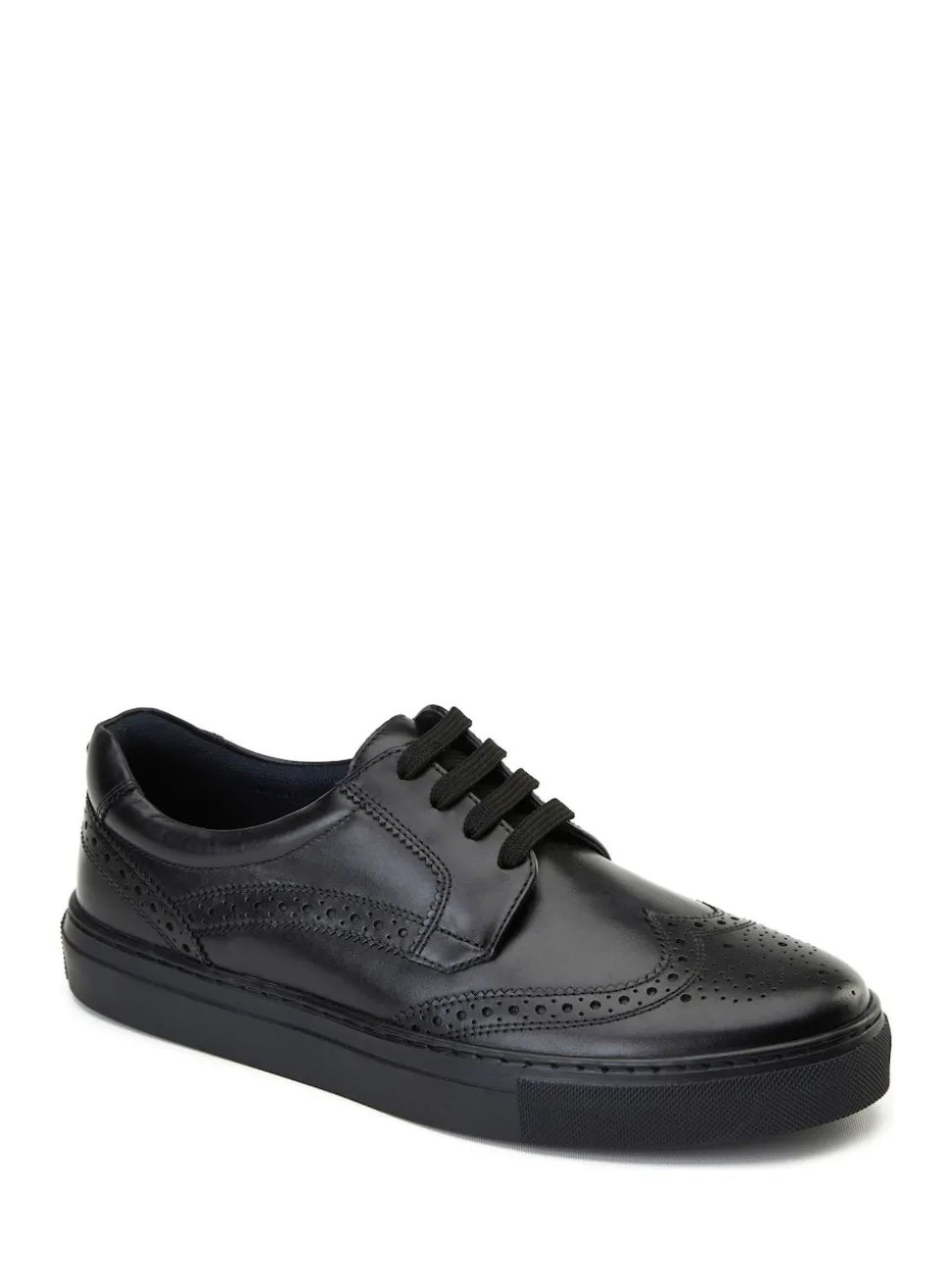 Base London Black Clapton Brogue Trainer