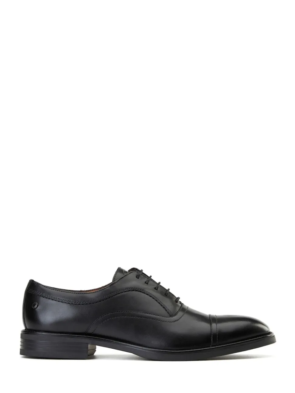 Base London Black Lapel Toe Cap Shoe