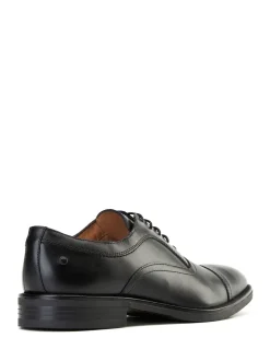 Base London Black Lapel Toe Cap Shoe