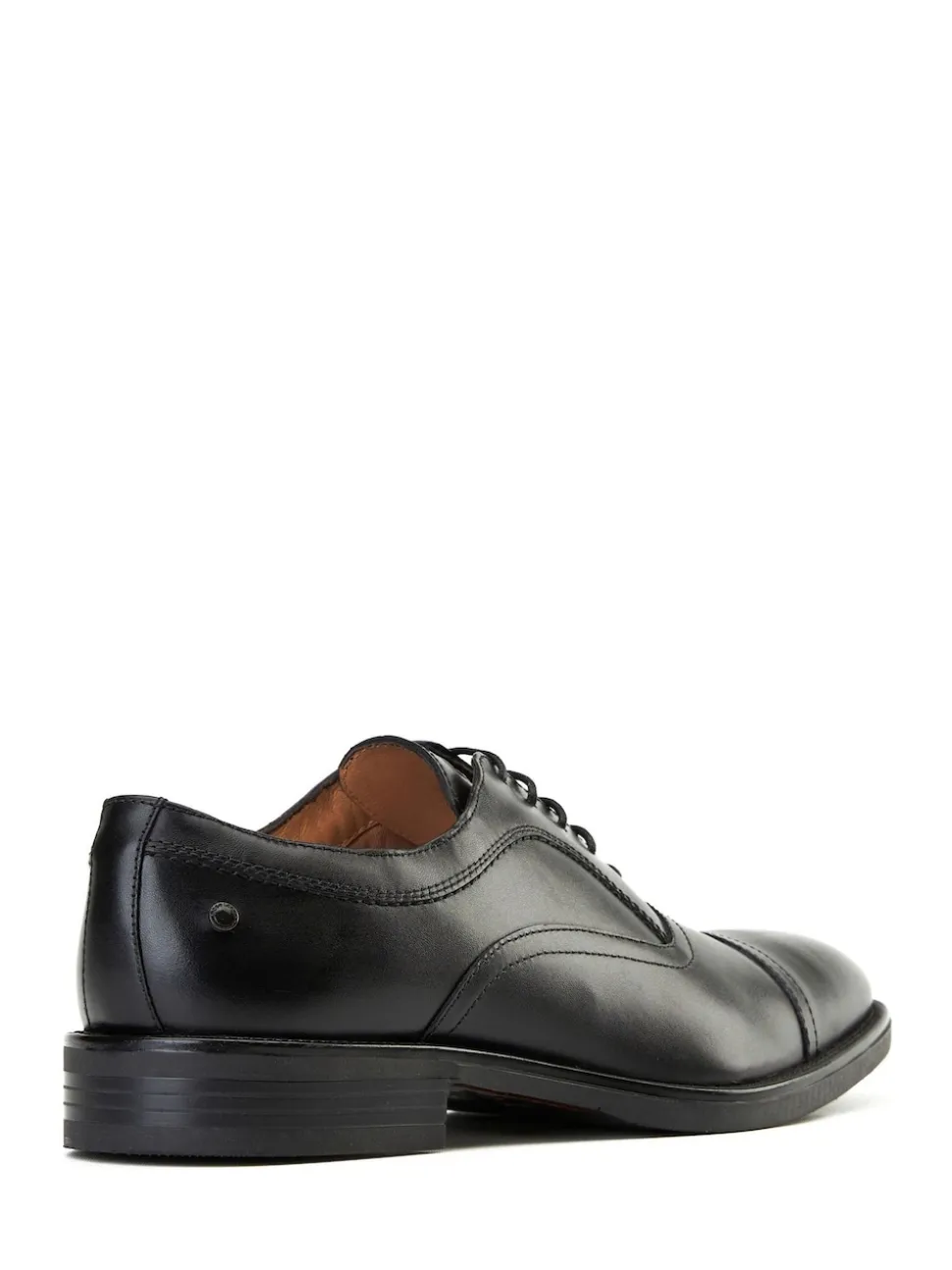 Base London Black Lapel Toe Cap Shoe