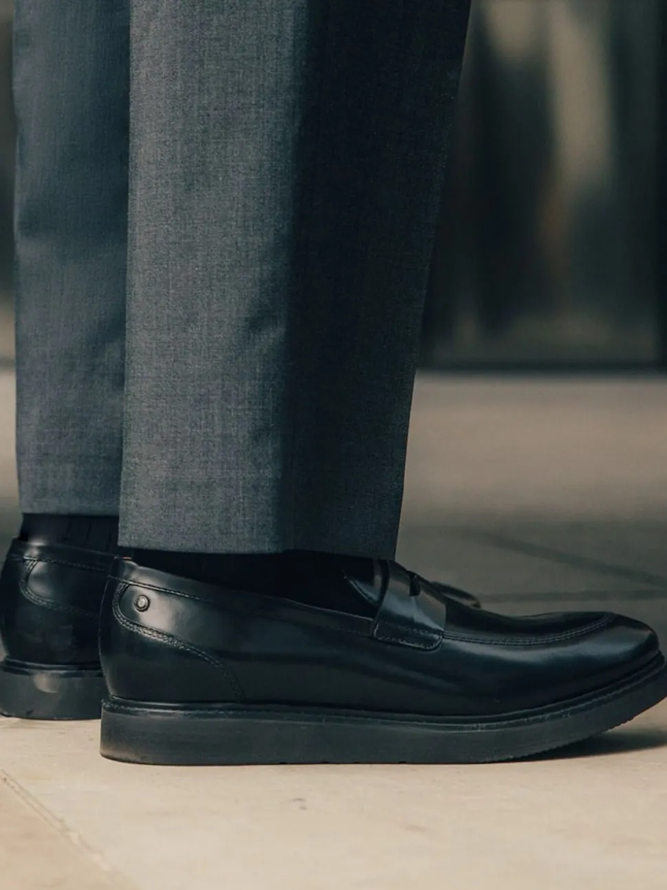 Base London Black Sid Penny Loafer
