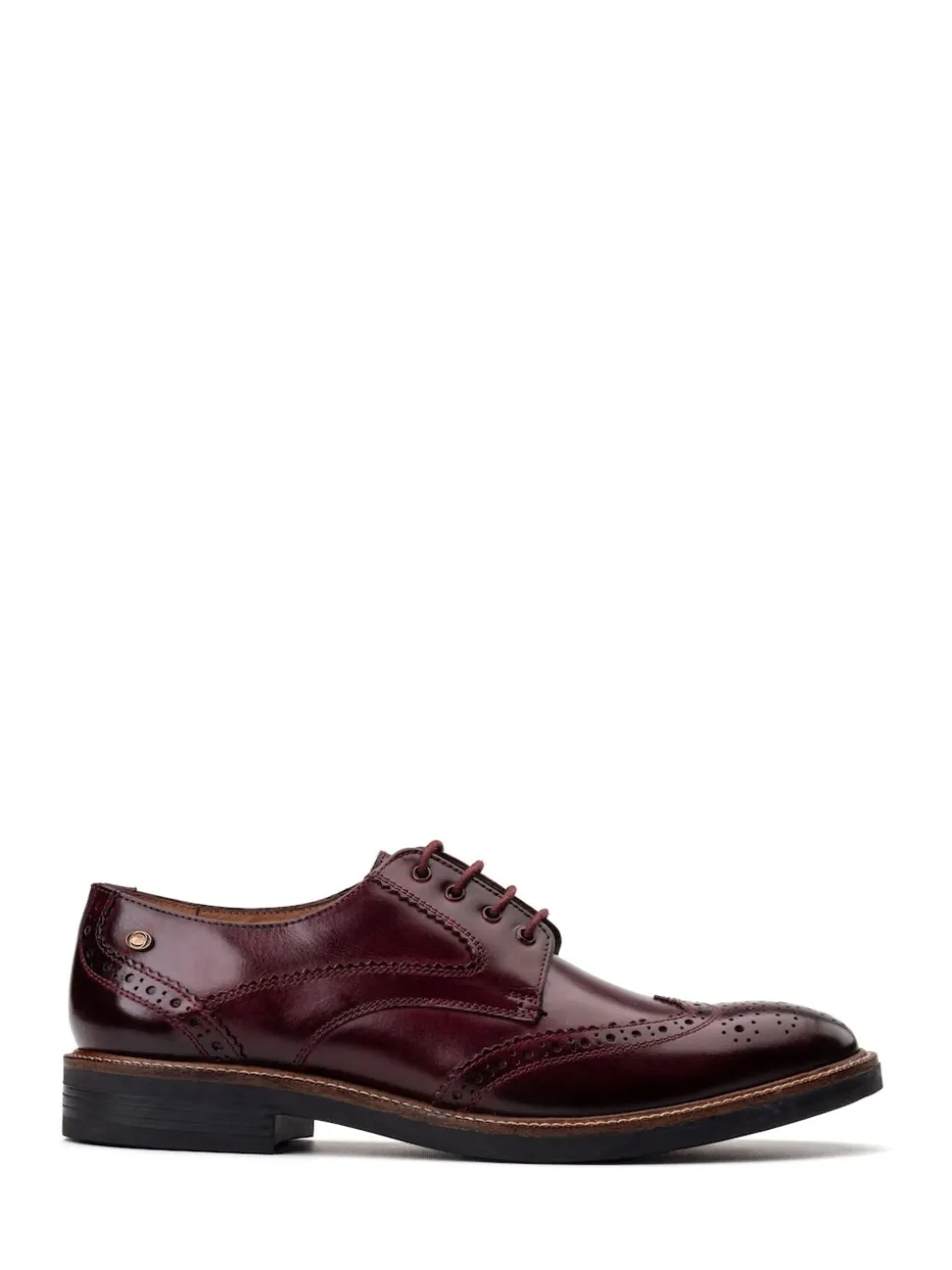 Base London Bordo Red York Brogue Shoe