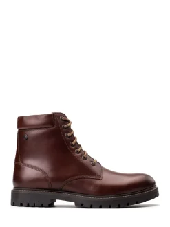 Base London Brown Nickel 7 Eyelet Boot