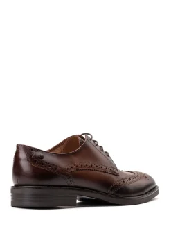 Base London Brown Pocket Brogue Shoe