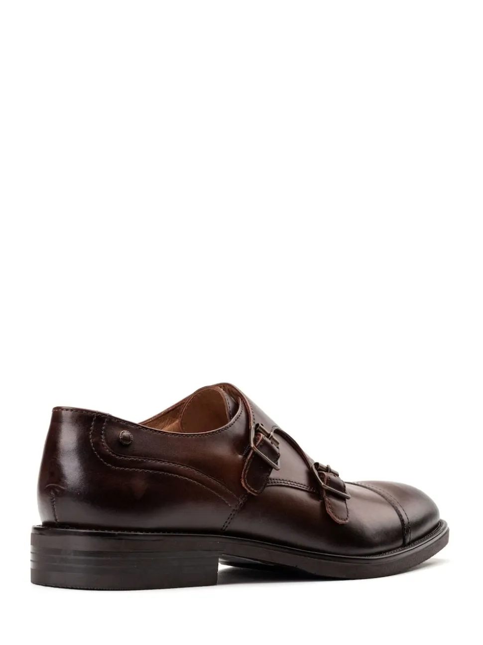 Base London Brown Taper Monk Shoe