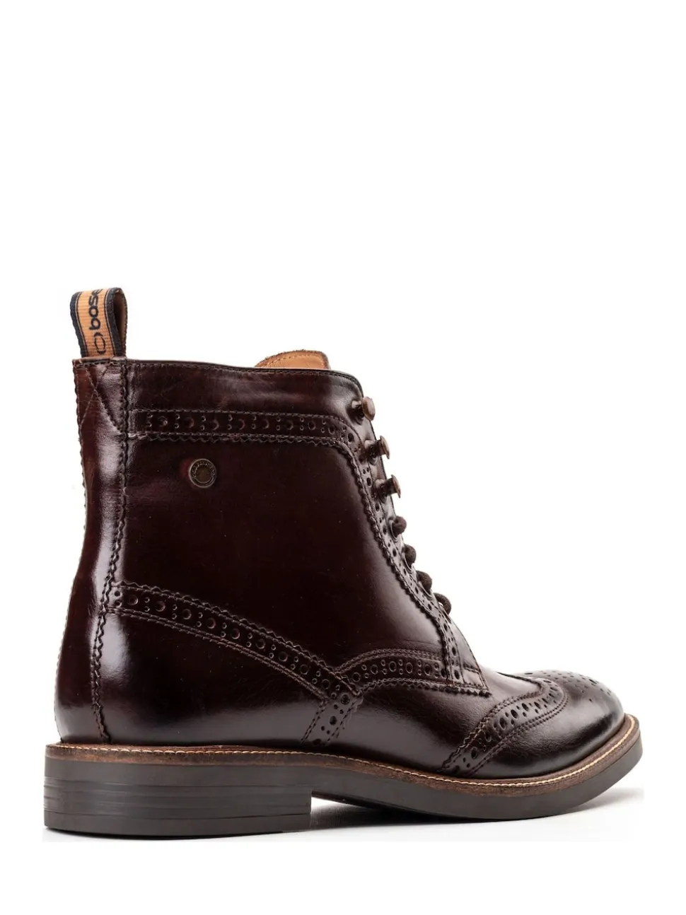 Base London Burnt Brown Bristol Brogue Boot