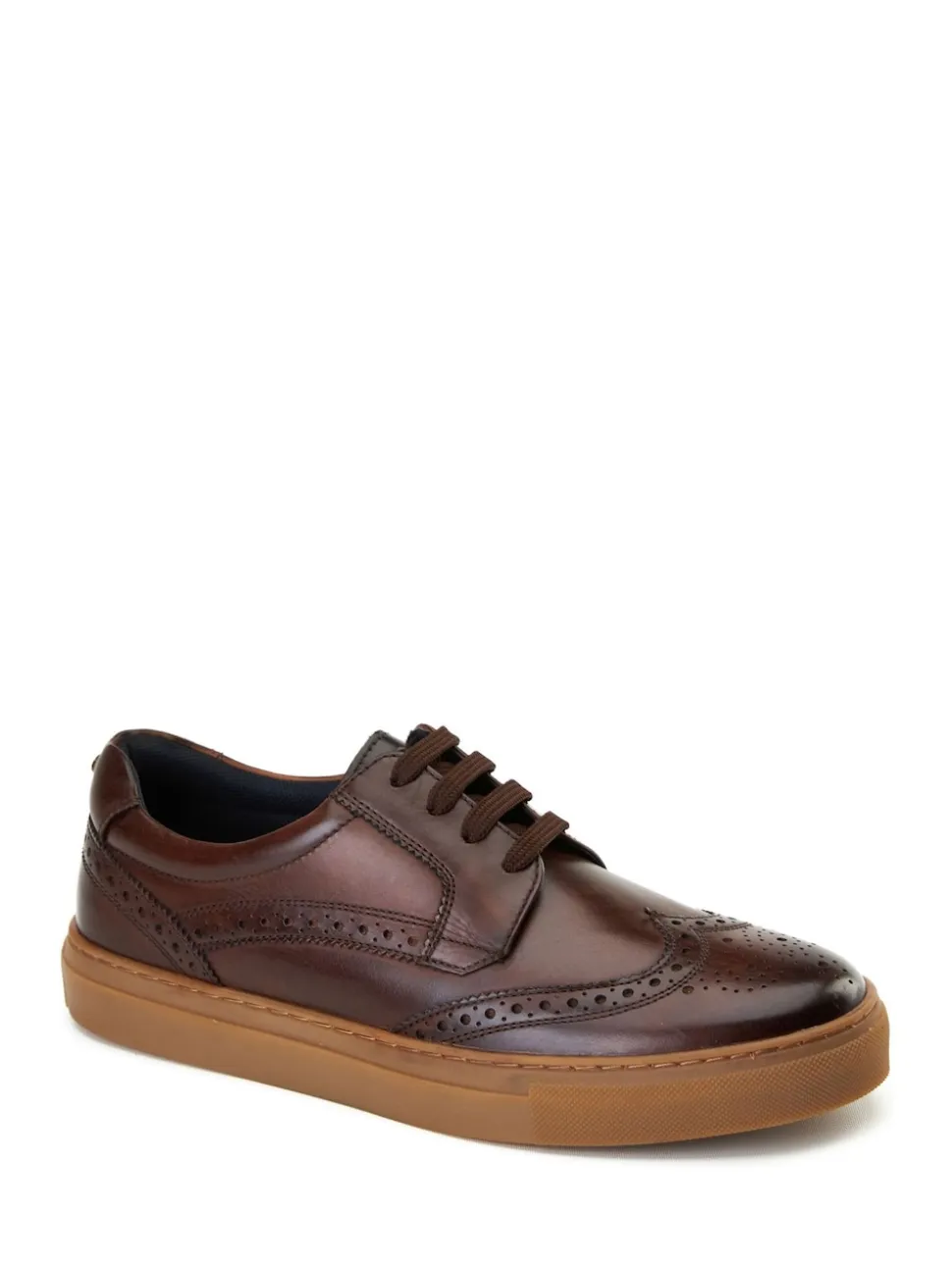 Base London Burnt Brown Clapton Brogue Trainer