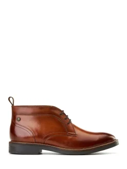 Base London Burnt Tan Brown Lincoln Chukka Boot