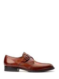 Base London Burnt Tan Brown Faraday Single Monk Shoe