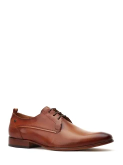 Base London Burnt Tan Brown Gambino Lace Up Derby Shoes
