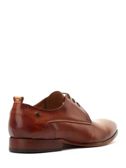 Base London Burnt Tan Brown Gambino Lace Up Derby Shoes