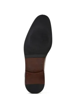 Base London Tan Brown Pocket Brogue Shoe