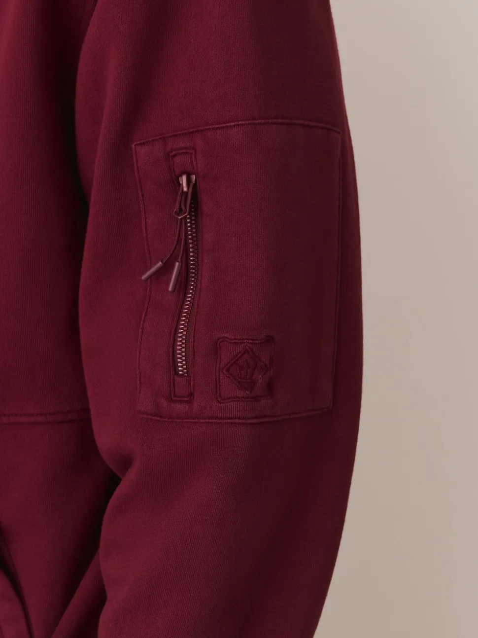 Berry Red Overhead Hoodie Utility
