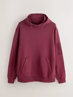 Berry Red Overhead Hoodie Utility