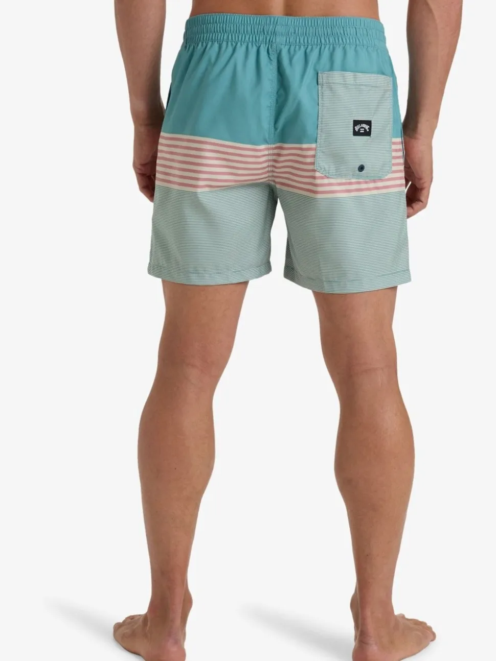 Billabong Blue All Day Stripe Logo Swim Shorts