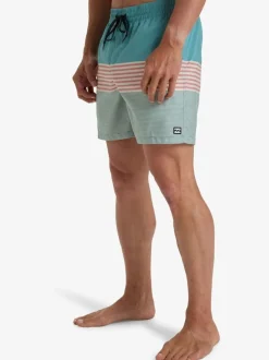 Billabong Blue All Day Stripe Logo Swim Shorts