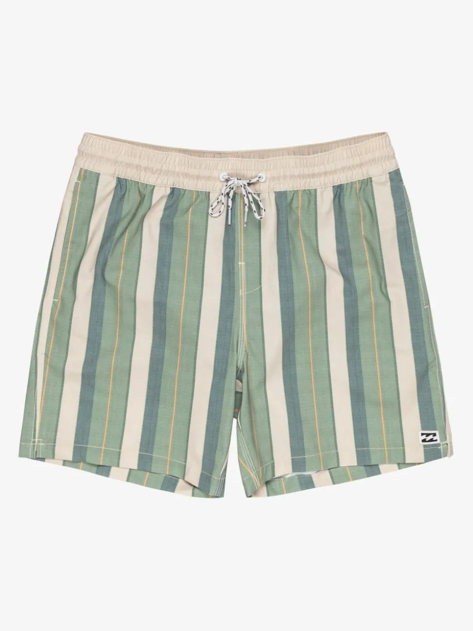 Billabong Green Sundays Stripe Logo Swim Shorts