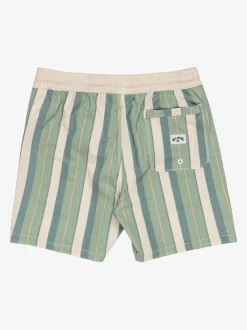 Billabong Green Sundays Stripe Logo Swim Shorts