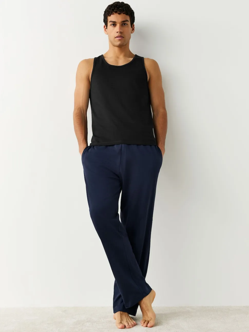 Black 100% Cotton Layering Vests 5 Pack