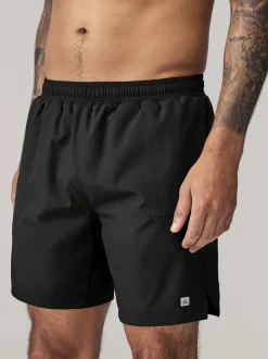 Black 7 Inch Active Gym Sports Shorts