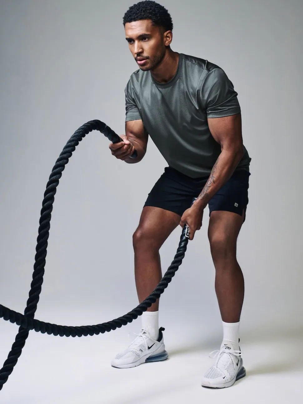 Black 9 Inch Active Gym Sports Shorts