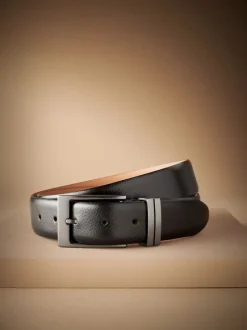 Black 100% leather Signature Belt