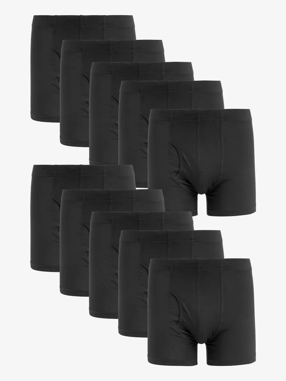 Black 10 pack A-Front Boxers