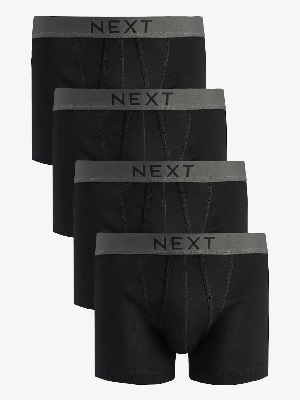 Black 4 pack A-Front Pure 100% Cotton Boxers