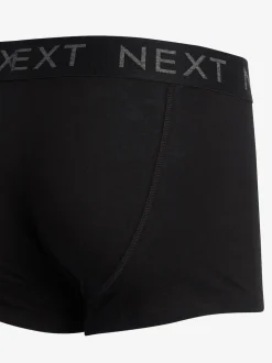 Black 10 pack Cotton Rich Blend Hipsters Boxers