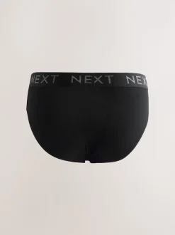 Black 5 Pack Cotton Rich Briefs