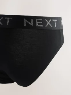 Black 5 Pack Cotton Rich Briefs