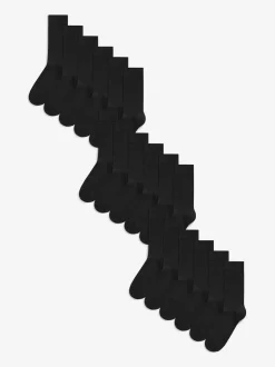 Black 18 Pack Cotton Rich Socks