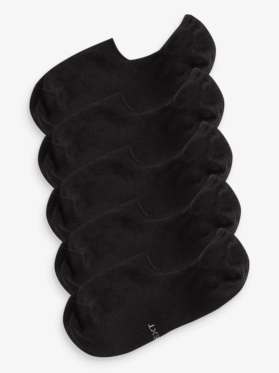 Black 5 Pack Invisible Trainers Socks