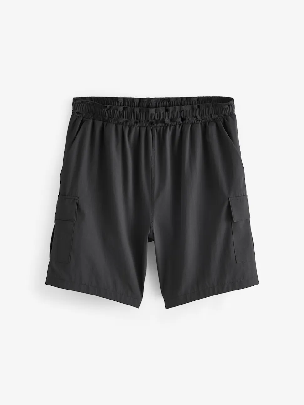 Black Active Cargo Gym Training Shorts