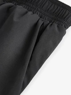 Black Active Cargo Gym Training Shorts