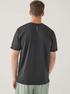 Black Active Gym Textured Training T-Shirt