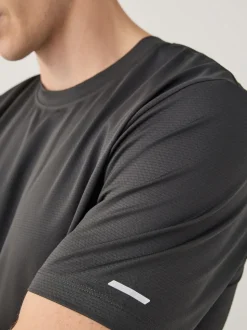 Black Active Gym Textured Training T-Shirt