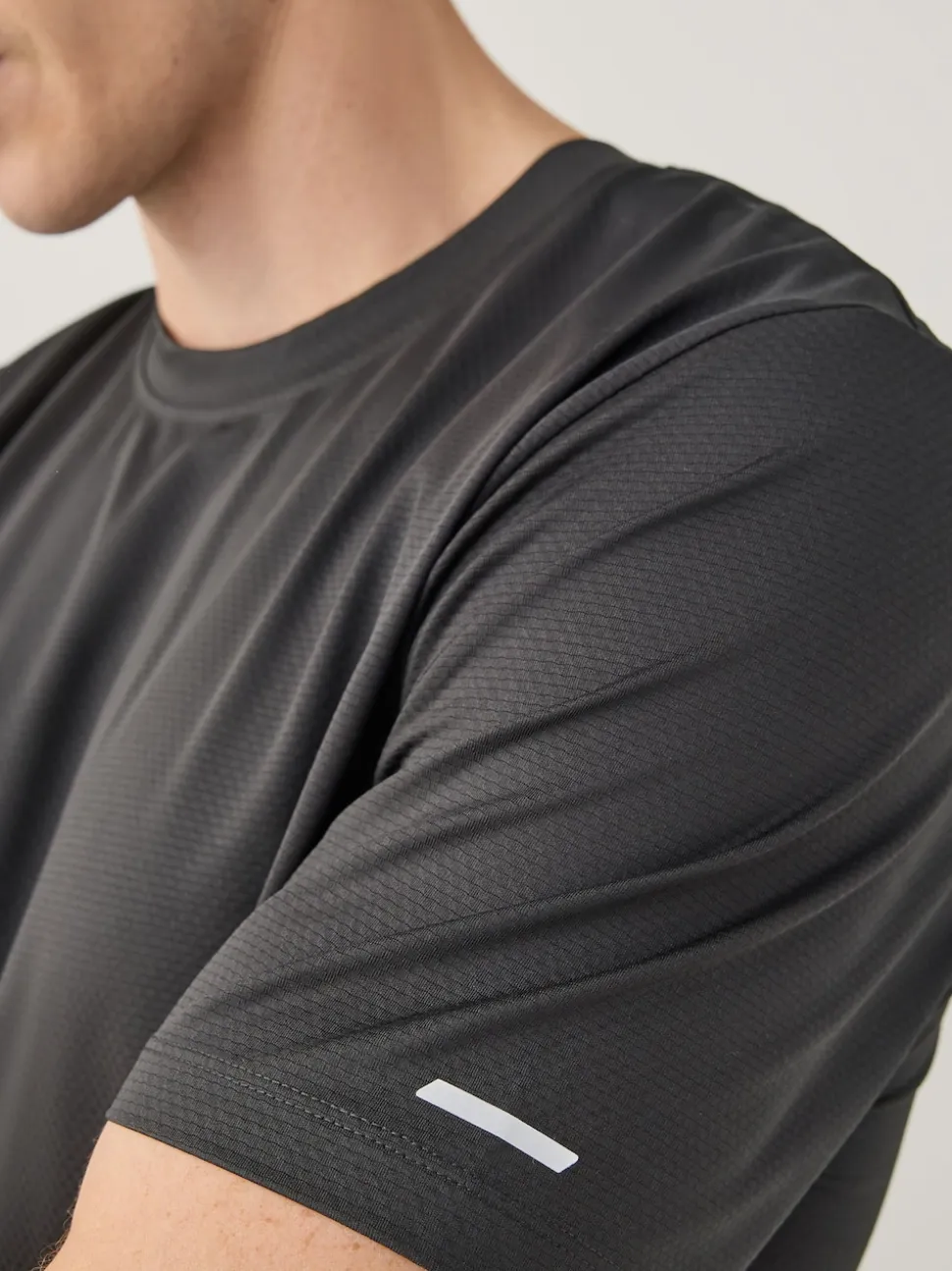 Black Active Gym Textured Training T-Shirt