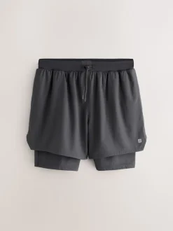 Black Active 2-In-1 Shorts 2 Pack