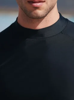 Black Active Long Sleeve Rash Vest