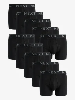Black A-Front Boxers 10 Pack