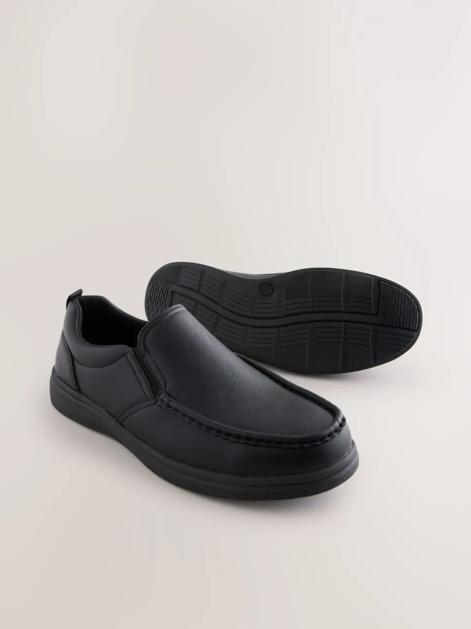 Black Apron Slip-On Shoes