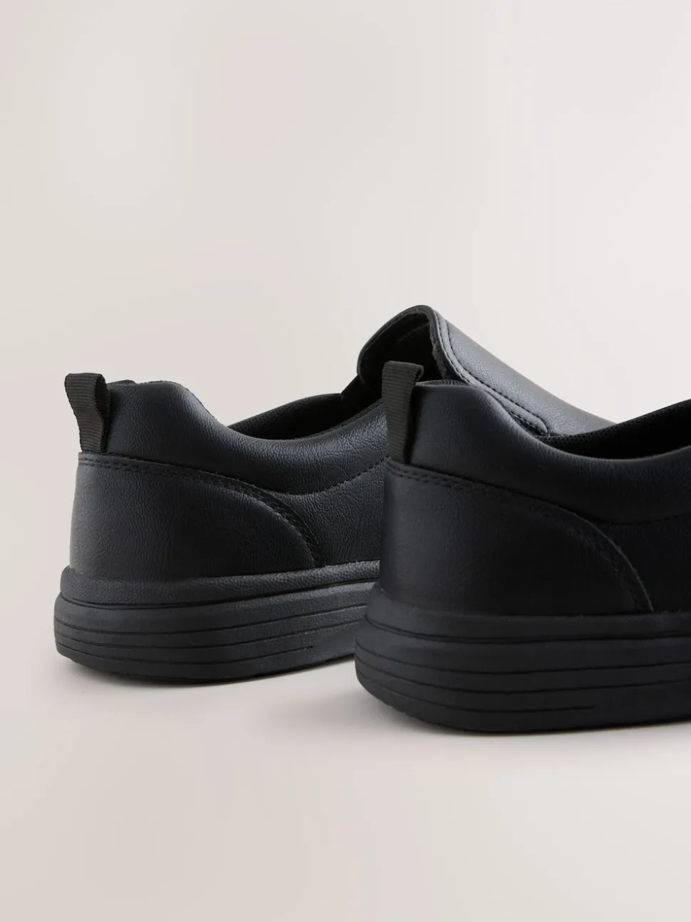 Black Apron Slip-On Shoes